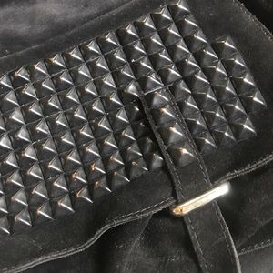 TYLIE MALIBU Studded Moto Suede handbag
